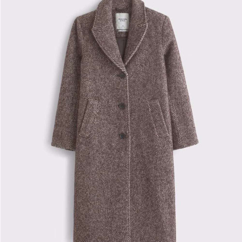 Abercrombie & Fitch Wool-Blend Tailored Topcoat